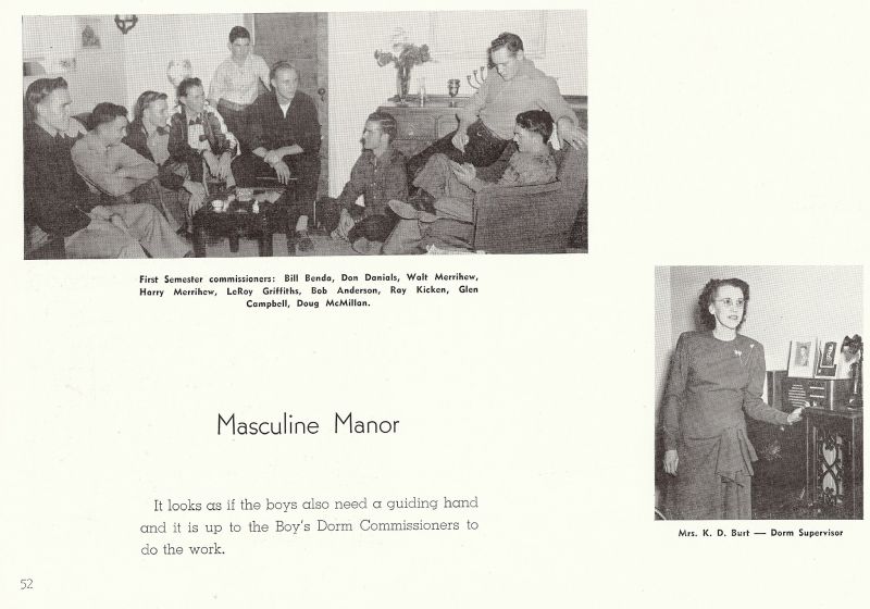 1948 Bill Benda, Don Danials, Walt Merrihew, Harry Merrihew, LeRoy Griffiths, Bob Anderson, Ray Kicken, Glen Campbell, Doug McMillan,