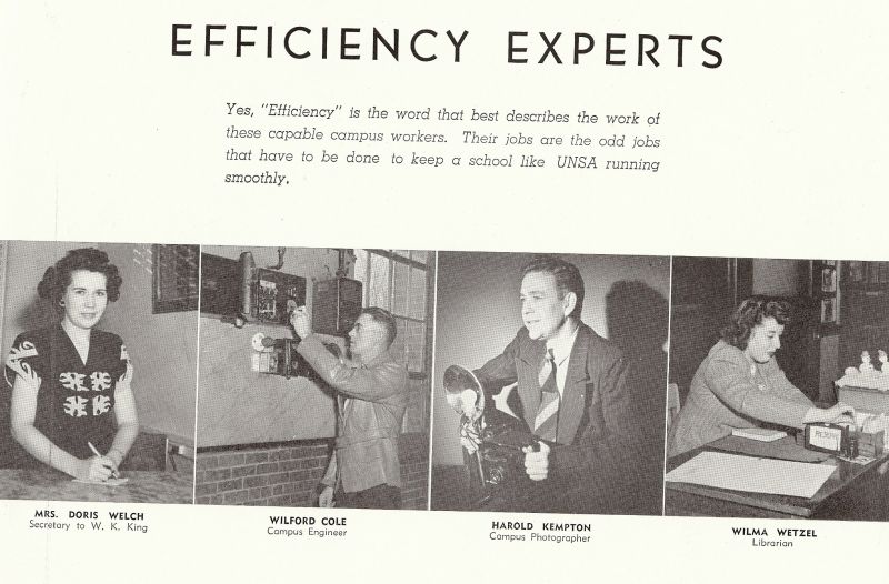 1948 Doris Welch. Wilford Cole. Harold Kempton. Wilma Wetzel. 