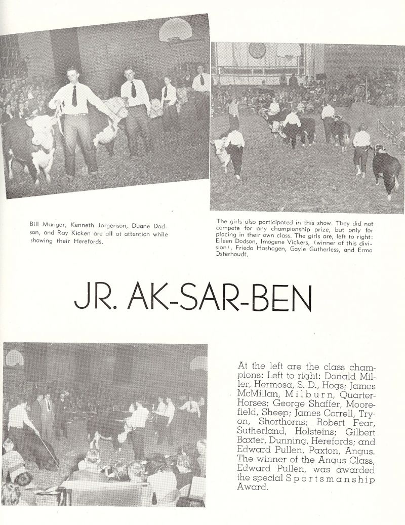 1949 Bill Munger, Kenneth Jorgenson, Duane Dodson, Roy Kicken, Eileen Dodson, Imogene Vickers, Frieda Hashagen, Gayle Gutherless, Erma Osterhoudt, Donald Miller, James McMillan, George Shaffer, James Correll, Robert Fear, Gilbert Baxter, Edward Pullen,
