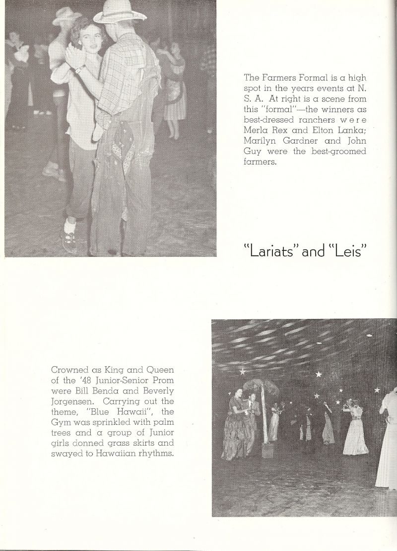 1949 Bill Benda, Beverly Jorgensen, Merla Rex, Elton Lanka, Marilyn Gardner, John Guy,