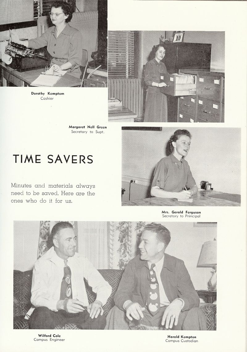 1949 Dorothy Kempton, Margaret Nell Green. Ferguson. Harold Kempton. Wilford Cole.