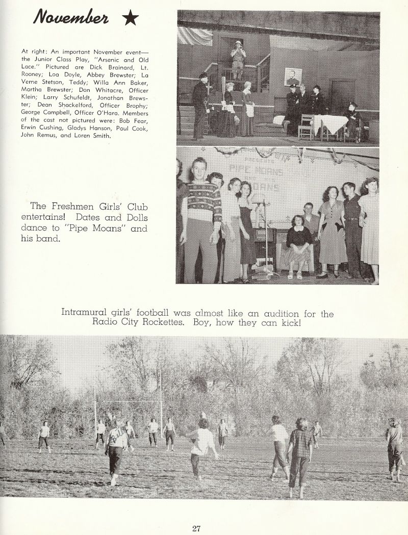 1950 Dick Brainard, Loa Doyle, LaVerne Stetson, Willa Ann Baker, Don Whitacre, Larry Schufeldt, Dean Shackelford, George Campbell, Bob Fear, Erwin Cushing, Gladys hanson, Paul Cook, John Remus, Loren Smith,
