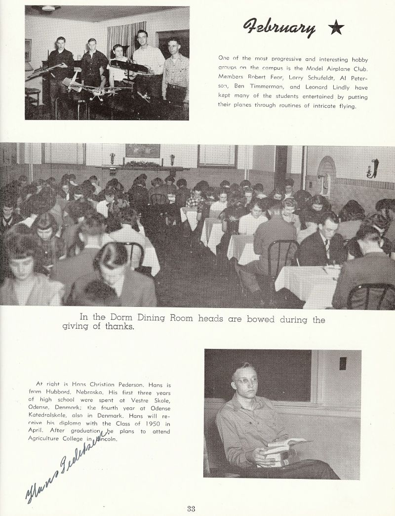 1950 Hans Christian Pedersen, Hans Pedersen, Robert Fear, Larry Schufeldt, Al Peterson, Ben Timmerman, Leonard Lindly,