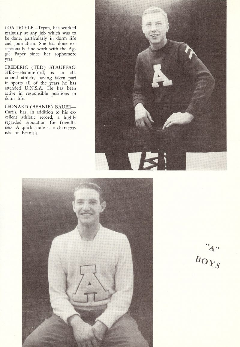 1951 Loa Doyle, Frederic Stauffacher, Ted Stauffacher, Leonard Bauer, Beanie Bauer,