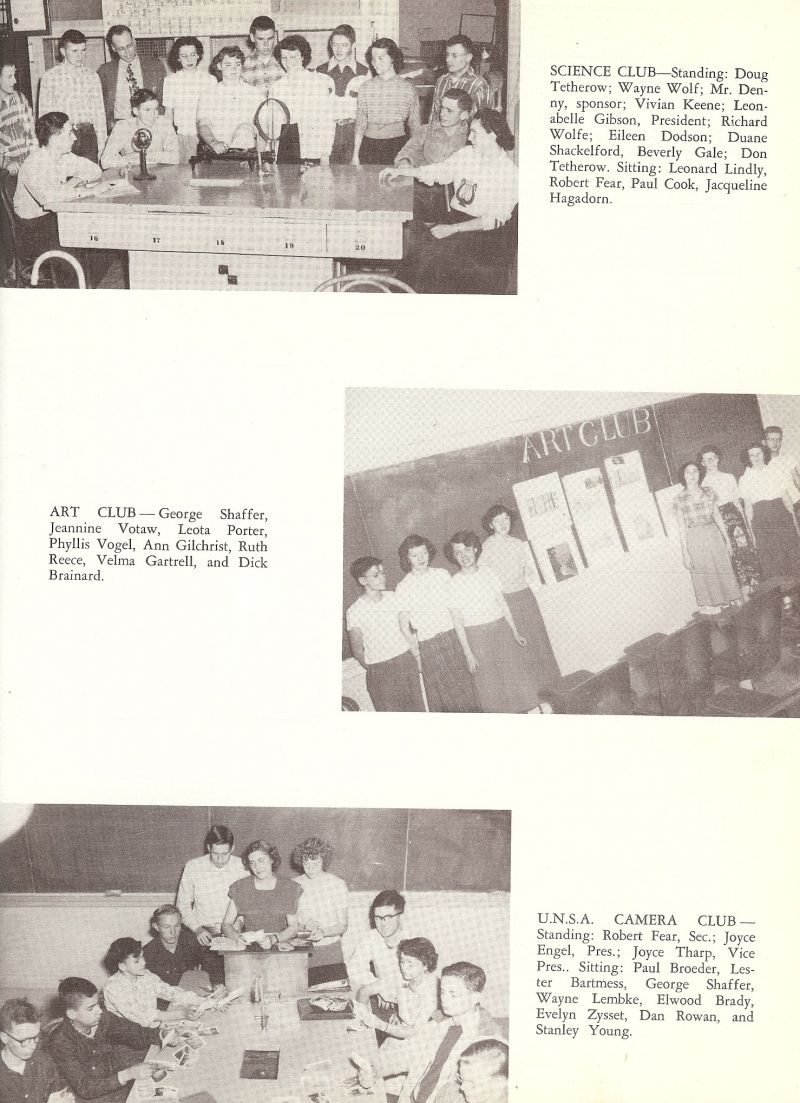 1951 Doug Tetherow, Wayne Wolf, Denney. Vivian Keene, Leonabell, Gibson, Richard Wolfe, Eileen Dodson, Buane Shackelford, Beverly Gale, Don Tetherow, Leonard Lindly, Robert Fear, Paul Cook, Jaqueline Hagadorn, George Shaffer, Jeannine Votaw, Leota Porter, Phyllis Vogel, Ann Gilchrist, Ruth Reece, Velma Gartrell, Dick Brainard, Robert Fear, Joyce Engel, Joyce Tharp, Paul Broeder, Lester Bartmess, George Shaffer, Wayne Lembke, Elwood Brady, Evelyn Zysset, DAn Rowan, Stanley Young,
