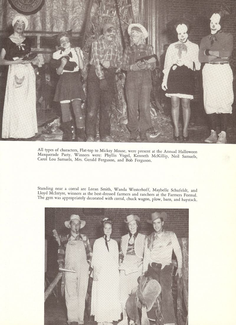 1951 Phyllis Vogel, Kenneth McKillip, Neil Samuels, Carol Lou Samuels, Gerald Ferguson, Bob Ferguson, Lora Smith, Wanda Westerhoff, Maybelle, Schufeldt, Lloyd McIntyre, 