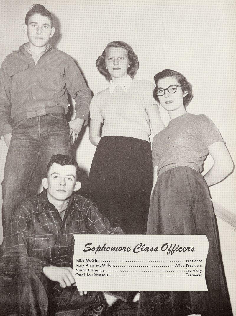 1952 Mike McGinn, Mary Anne McMillan, Norbert Klumpe, Carol Lou Samuels,