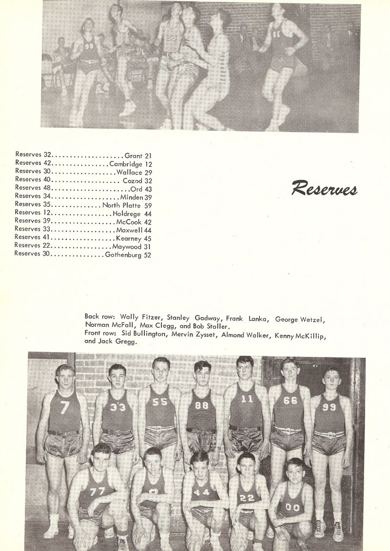1952 Wally Fitzer, Stanley Gadway, Frank Lanka, George Wetzel, Norman McFall, Max Clegg, Bob Stoller, Sid Bullington, Mervin Zysset, Almond Walker, Kenny McKillip, Jack Gregg, 