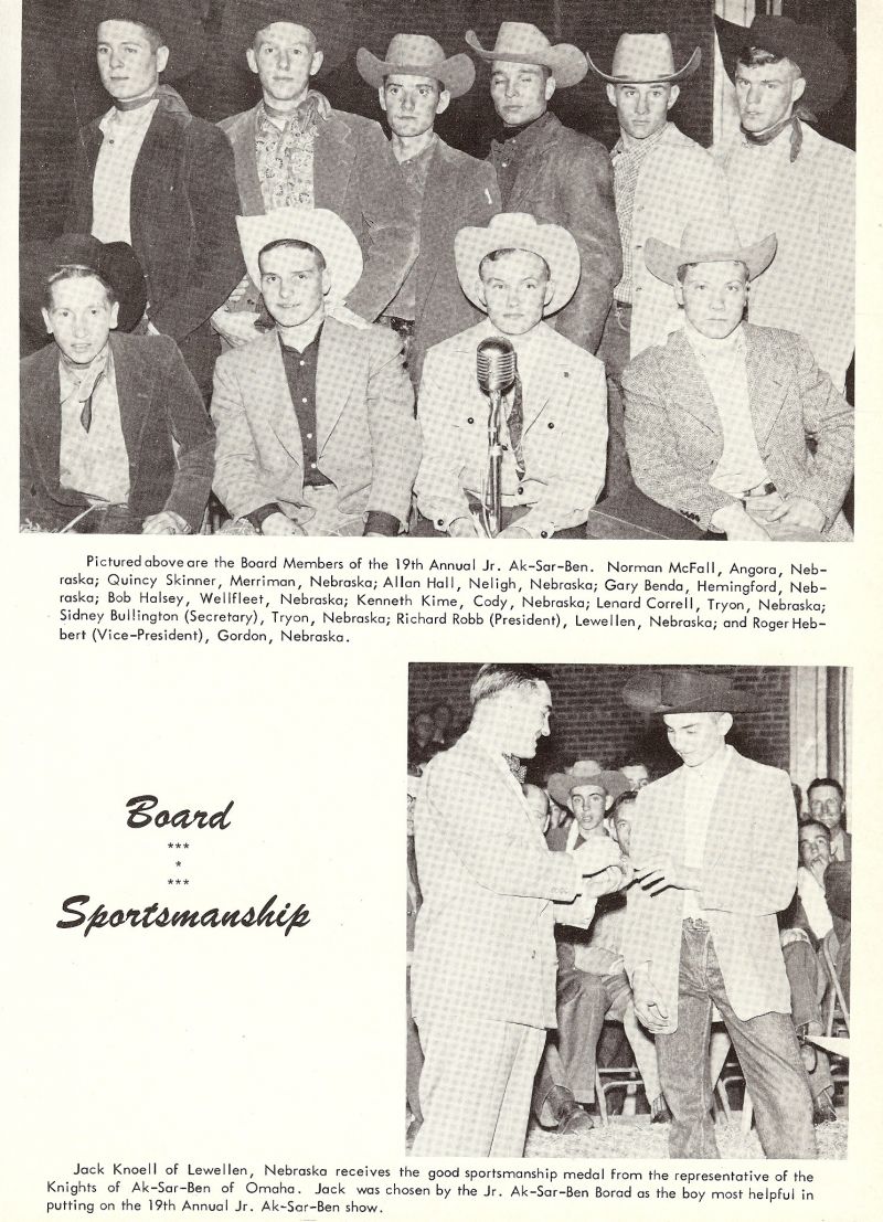 1952 Norman McFall, Allan hall, Gary Benda, Kenneth Kime, Lenard Correll, Quincy Skinner, Bob Halsey, Sidney Bullington, Richard Robb, Roger Hebbert, Jack Knoell, 