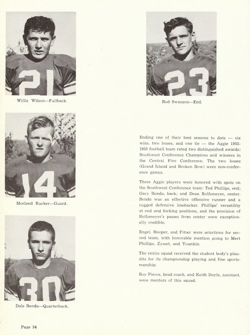 1953 Willis Wilson, Rod Swanson, Morland Rucker, Dale Benda,