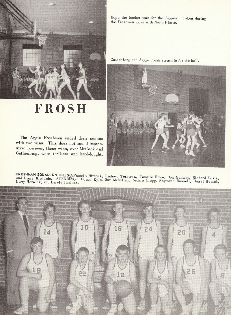 1954 Francis Hircock, Richard Tetherow, Tommie Floro, Baob Gadway, Richard Kozik, Sam McMillan, Archie Clegg, Raymond Russell, Daryl Hosick, 