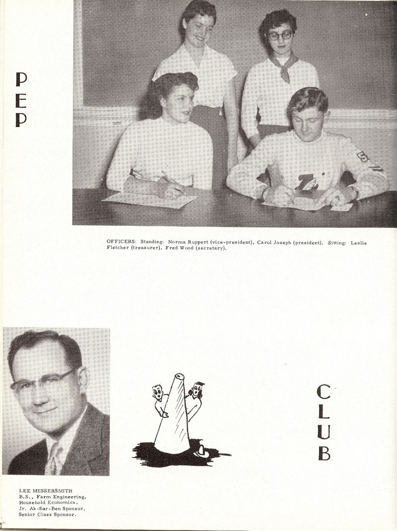 1955 Norma Ruppeert, Carol Joseph, Leslie Fletcher, Fred Wood, Lee Messersmith.