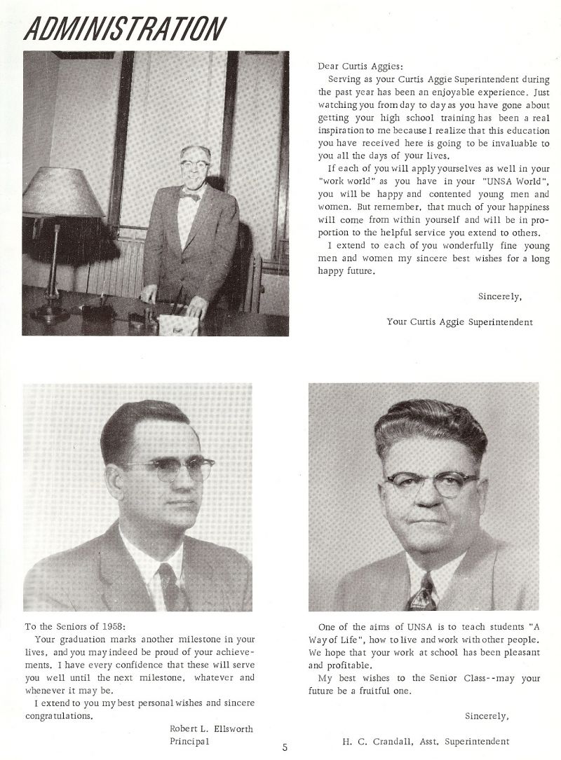 1958 H. K. Douthit. Robert Ellsworth. H. C. Crandall. Horace Crandall. 