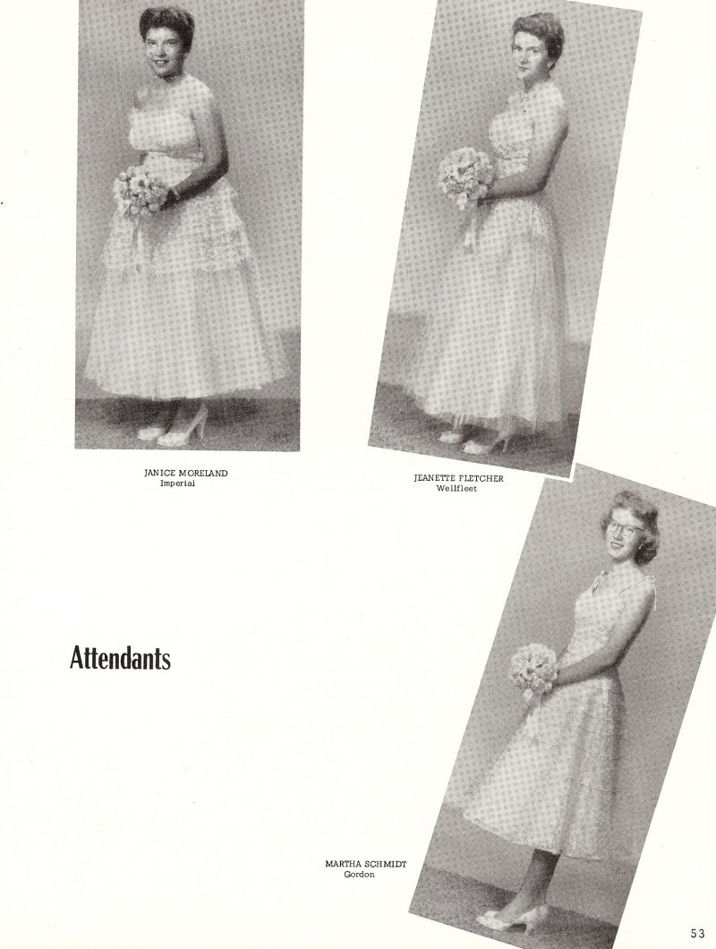 1956 Janice Moreland, Jeanette Fletcher, Martha Schmidt, 
