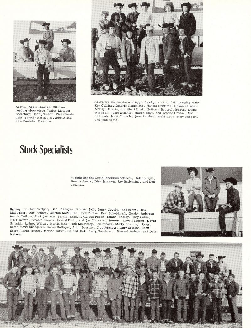 1956 Janice Metzger, Jean Johnson, Beverly Harms, Rita Daniels, Mary Kay Collins, Deloris Gasseling, Phyllis Griffiths, Donna Klumpe, Marilyn Morris, Sheri Hoyt, Beverely Burton, Lynne Wiseman, Junie Skinner, Sharon Hoyt, Evonne Orman, Janet Albrecht, Joan Farabee, Vicki Hoyt, Mary Ruppert, Jean Speth, Dennis Lewis, Dick Jamison, Roy Ballentine, Don Younkin, Dee Hashagen, Norma Ball, Lanny Covalt, Jack Baars, Dick Macumber, Dick Anders, Clinton McMullen, Jack Tucker, Paul Schoblcraft, Gordon Anderson, Archie Collins, Dick Jamison, Beryle Jamison, Gorden Peden, Duane Bradley Gary Coble, Jim Cawthra, Bernard Shears, Kenard Knoll, Jim Thomann, Lowell Minert, David Schmidt, Rodney Walter, Merlin Ring, Jack Malmberg, Bob Barnes, Marty Downing, Robert Scott, Terry Spangler, Clinton Halligan, Alton Bossung, Troy Fuchser, Larry Seidler, Rhett Sears, Loren Hinton, Marion Tatum, Delbert Hall, Larry Henderson, Howard Arehart, Dale Nelson,     