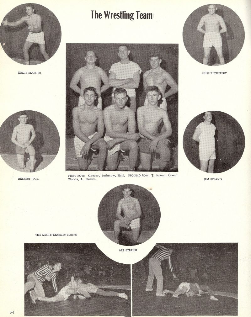 1957 Eddie Klaeger, Delbert Hall, Dick Tetherow, Jim Strand, Woods, Art Strand,   