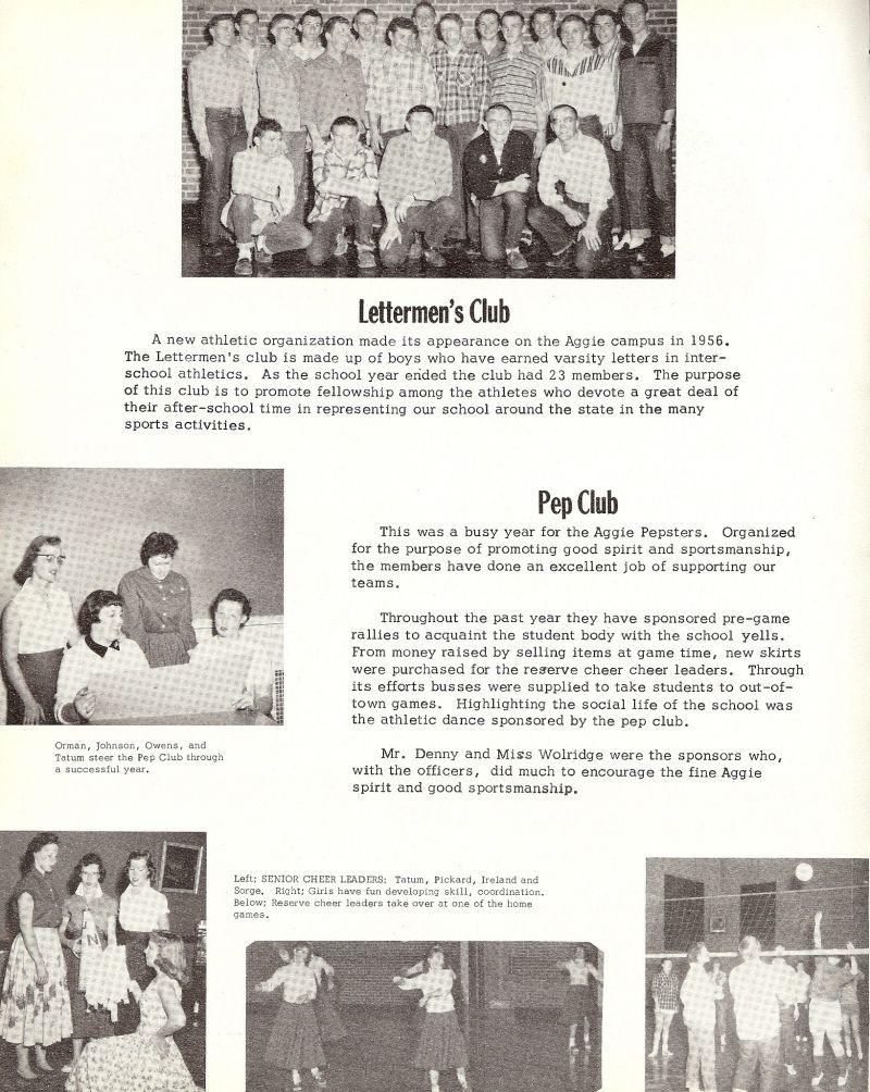1957 Orman, Johnson, Owens, Tatum, Pickard, Ireland, Sorge, Denny, Wolridge, 