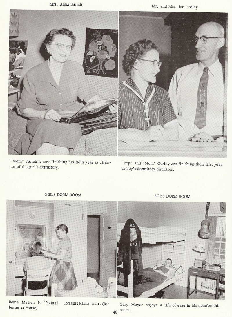1958 Anna Burtch. Mom Burtch. Ella Gorley. Mom Gorley. Joe Gorley. Pop Gorley. Roma Melton, Larraine Fallis, Gary Meyer,