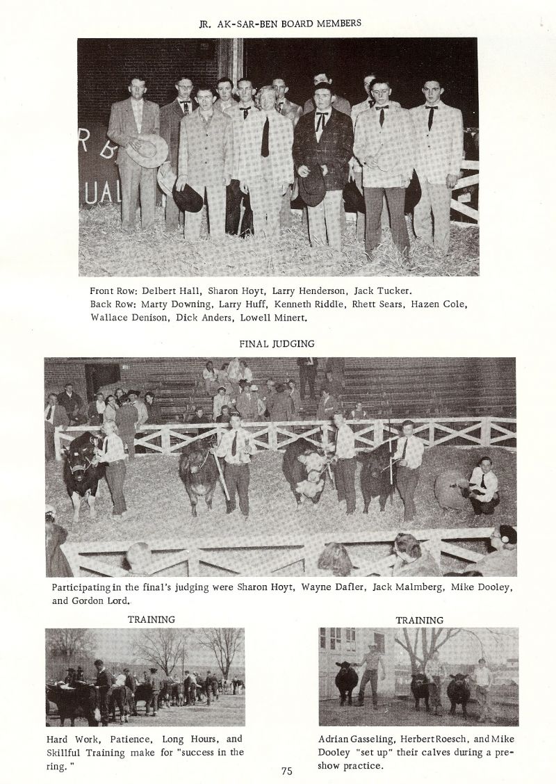 1958 Delbert Hall, Sharon Hoyt, Larry Henderson, Jack Tucker, Marty Downing, Larry Huff, Kenneth Riddle, Rhett Sears, Hazen Cole, Wallace Denison, Dick Anders, Lowell Minert, Wayne Dafler, Jack Malmberg, Mike Dooley, Gordon Lord, Adrian Gasseling, Herbert Roesch, Mike Dooley,