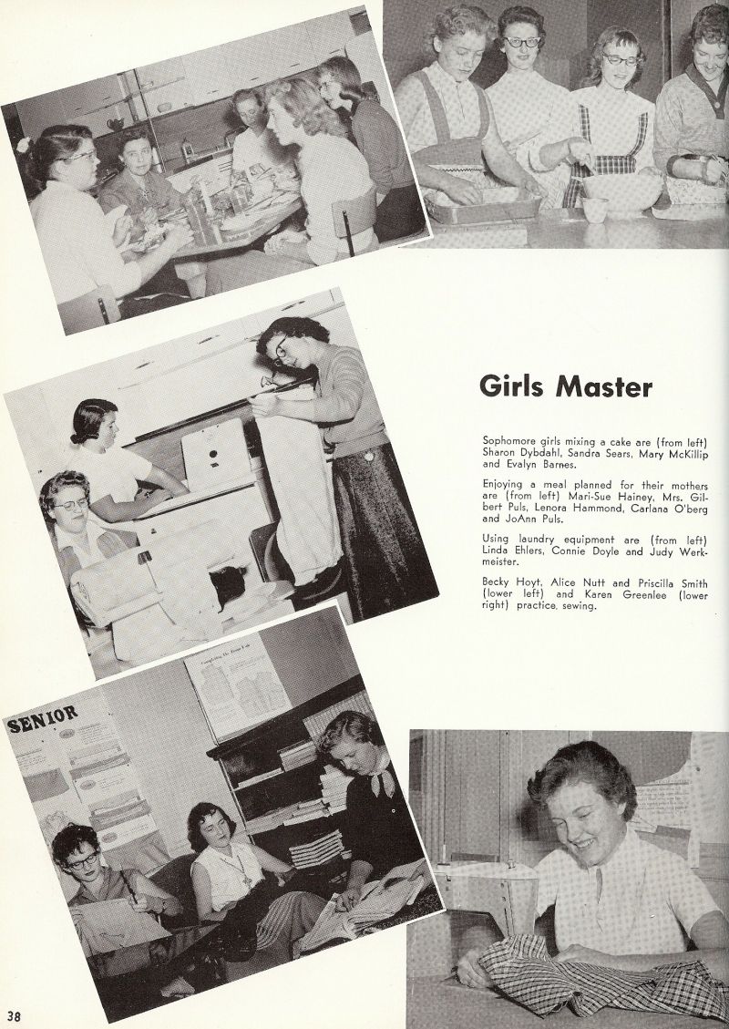 1959 Sharon Dybdahl, Sandra Sears, Mary McKillip, Evalyn Barnes, Mari-Sue Hainey, Puls, Lenora Hammond Carlana Oberg, JoAnn Puls, Linda Ehlers, Connie Doyle, Judy Werkmeister, Becky Hoyt, Alice Nutt, Pricilla Smith, Karen Greenlee, 