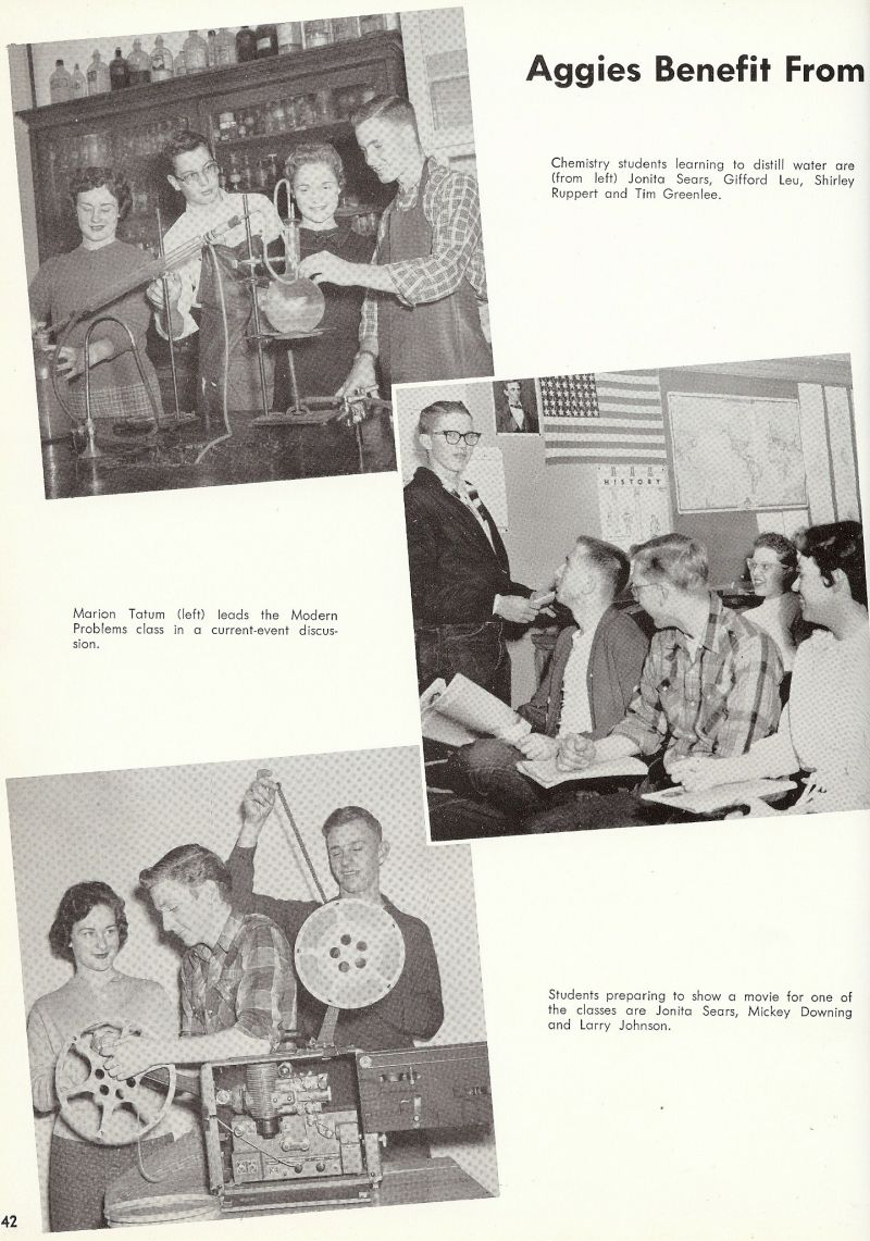 1959 Jonita Sears, Gifford Leu, Shirley Ruppert, Tim Greenlee, Marion Tatum, Mickey Downing, Larry Johnson,