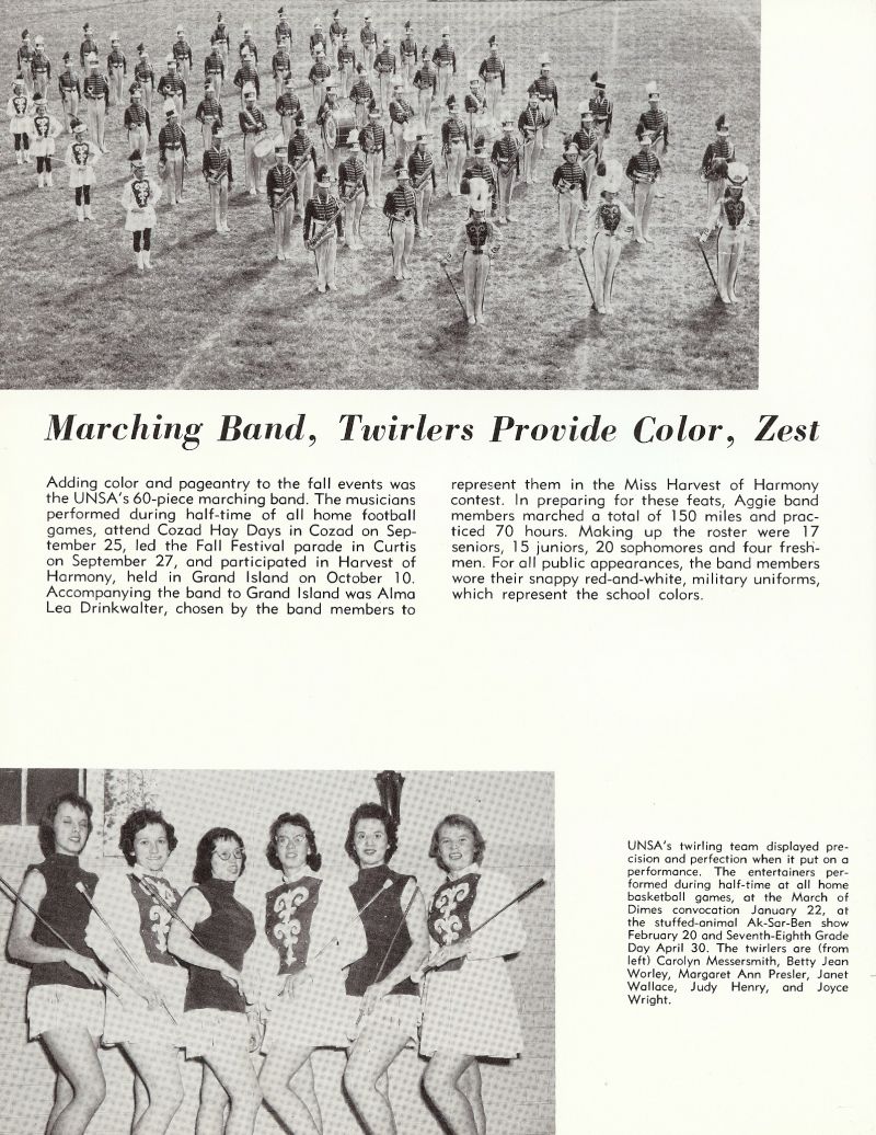 1960 Carolyn Messersmith, Betty Jean Worley, Margaret Ann Presler, Janet Wallace, Judy Henry, Joyce Wright,