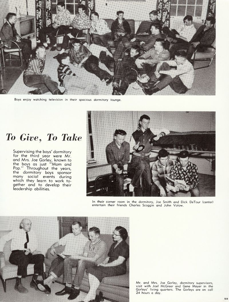 1960 Joe Smith, Dick Detour, Richard Detour, Charles Scoggin, John Votaw, Ella Gorley. Mom Gorley. Joe Gorley. Pop Gorley. Joel McGreer, Gene Meyer,  