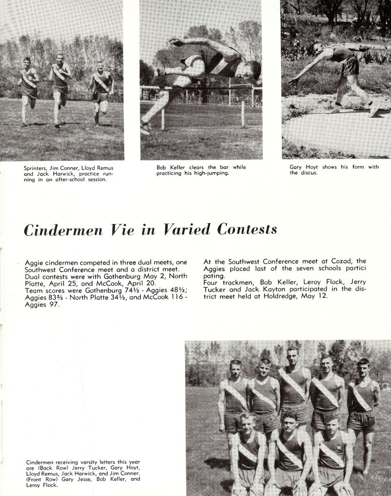1960 Jim Conner, Lloyd Remus, Jack Harwick, Bob Keller, Robert Keller,  Gary Hoyt, Leroy Flock, Jerry Tucker, Jack Kayton, Gary Jesse,  