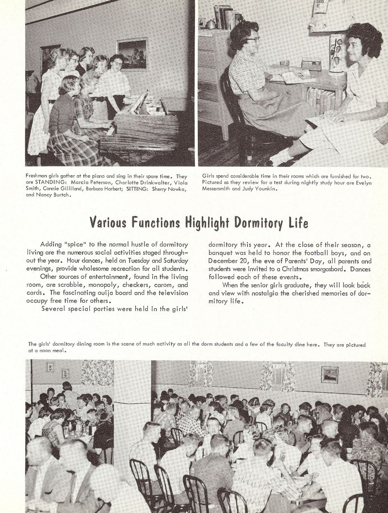1961 Marcia Peterson, Charlotte Drinkwalter, Viola Smith, Connie Gilliland, Barbara Harbert, Sherry Nowka, Nancy Burtch, Evelyn Messersmith, Judy Younkin, 