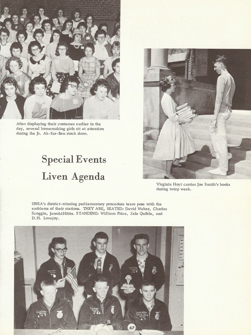 1962 Virginia Hoyt, Joe Smith, David Weber, Charles Scoggin, Jerrold Hibbs, William Price, Zale Quible, DH Lovejoy,