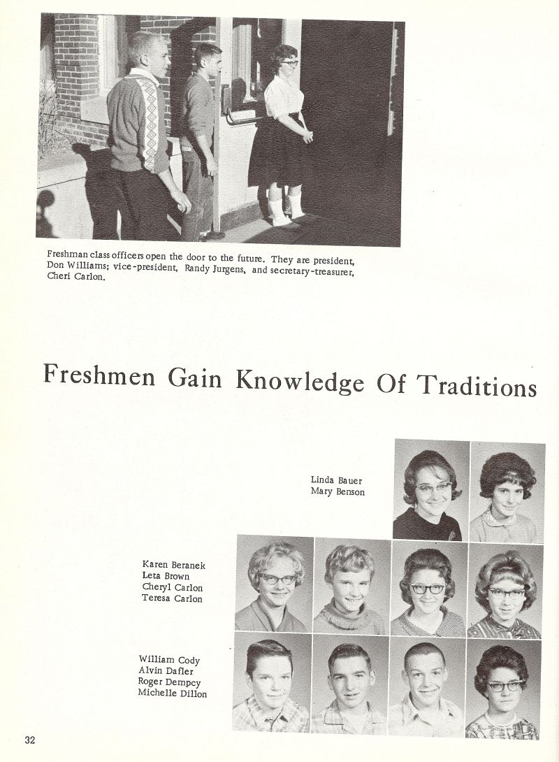 1963 Don Williams, Randy Jurgens, Cheri Carlon, Linda Bauer, Mary Benson, Karen Beranek, Leta Brown, Cheryl Carlon, Teresa Carlon, William Cody, Bill Cody, Alvin Dafler, Roger Dempcy, Michelle Dillon, 