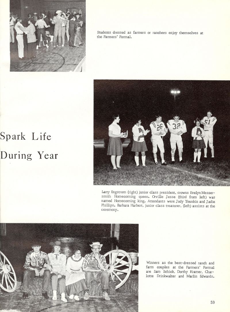 1963 Larry Engstrom, Evelyn Messersmith, Orville Jesse, Judy Younkin, Jadie Phillips, Barbara Harbert, Sam Schick, Dorthy Kramer, Charlotte Drinkwalter, Marlin Edwards,