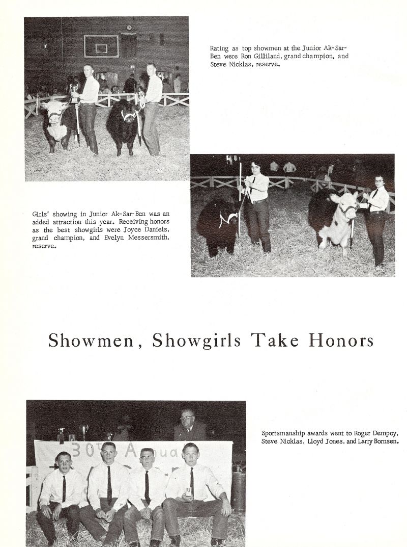 1963 Ron Gilliland, Steve Nicklas, Joyce Daniels, Evelyn Messersmith, Roger Dempcy, Steve Nicklas, Lloyd Jones, Larry Bornsen,  