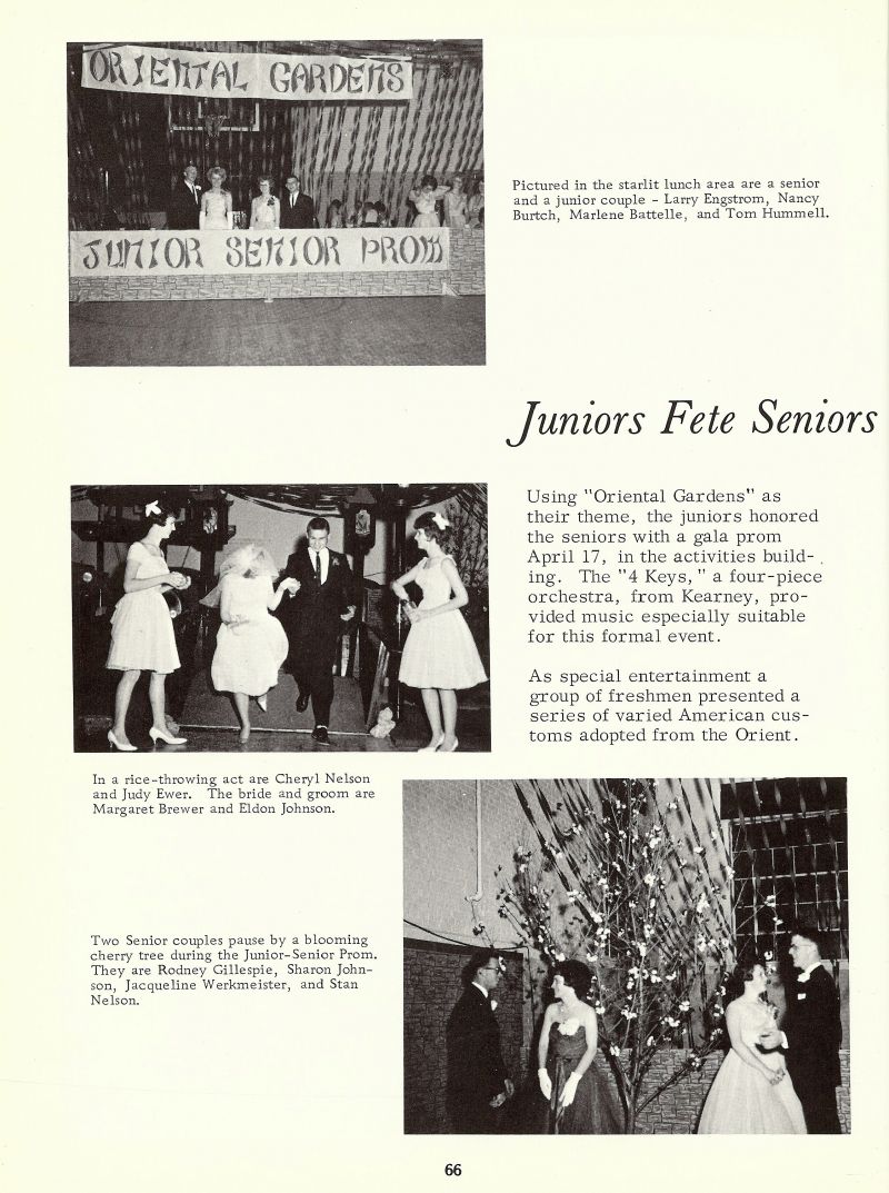 1964 Larry Engstrom, Nancy Burtch, Marlene Battelle, Tom Hummell, Cheryl Nelson, Judy Ewer, Margaret Brewer, Eldon Johnson, Rodney Gillespie, Rod Gillespie, Sharon Johnson, Jackqueline Werkmeister, Stan Nelson,