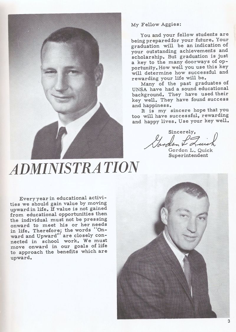 1965 Gordon Quick. Gordon L Quick. Superintendent Quick.