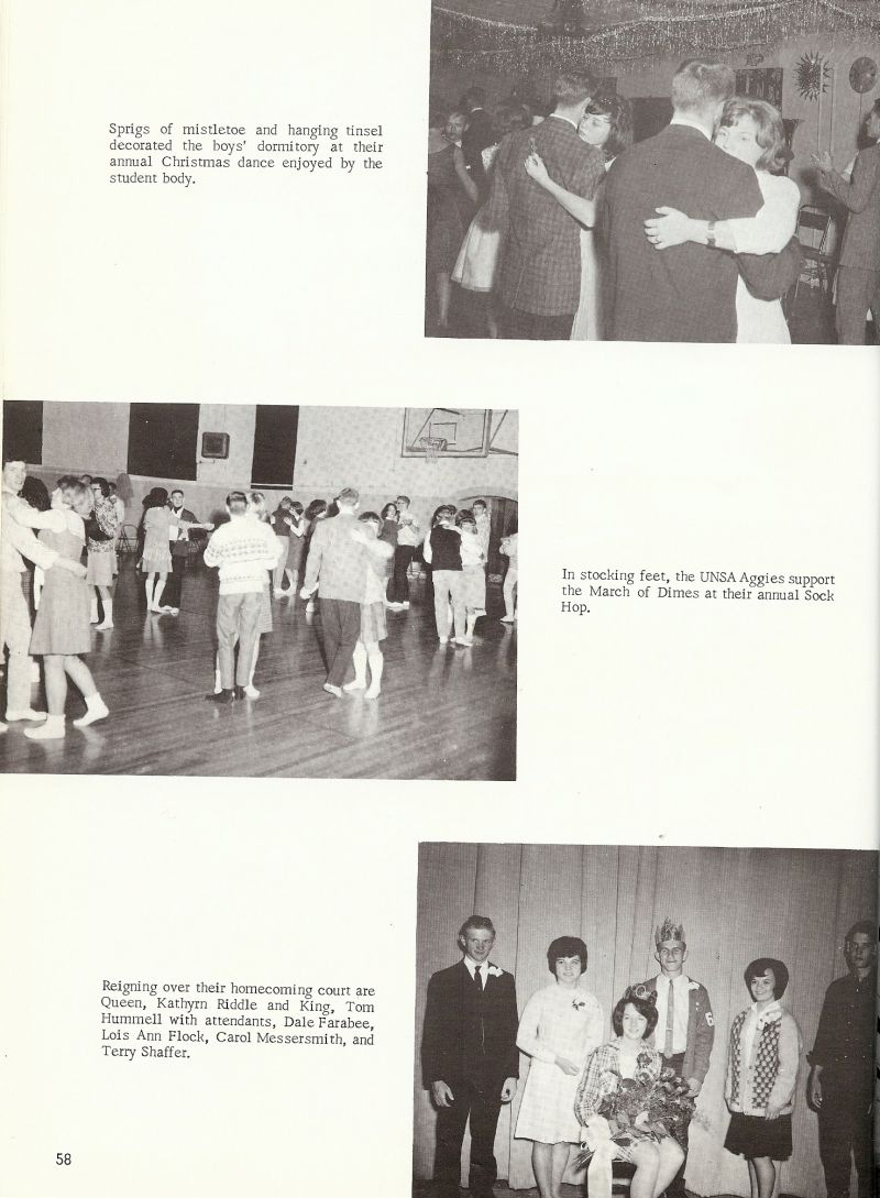 1965 Kathyrn Riddle, Kathy Riddle, Tom Hummell, Dale Farabee, Lois Ann Flock, Carol Messersmith, Terry Shaffer,