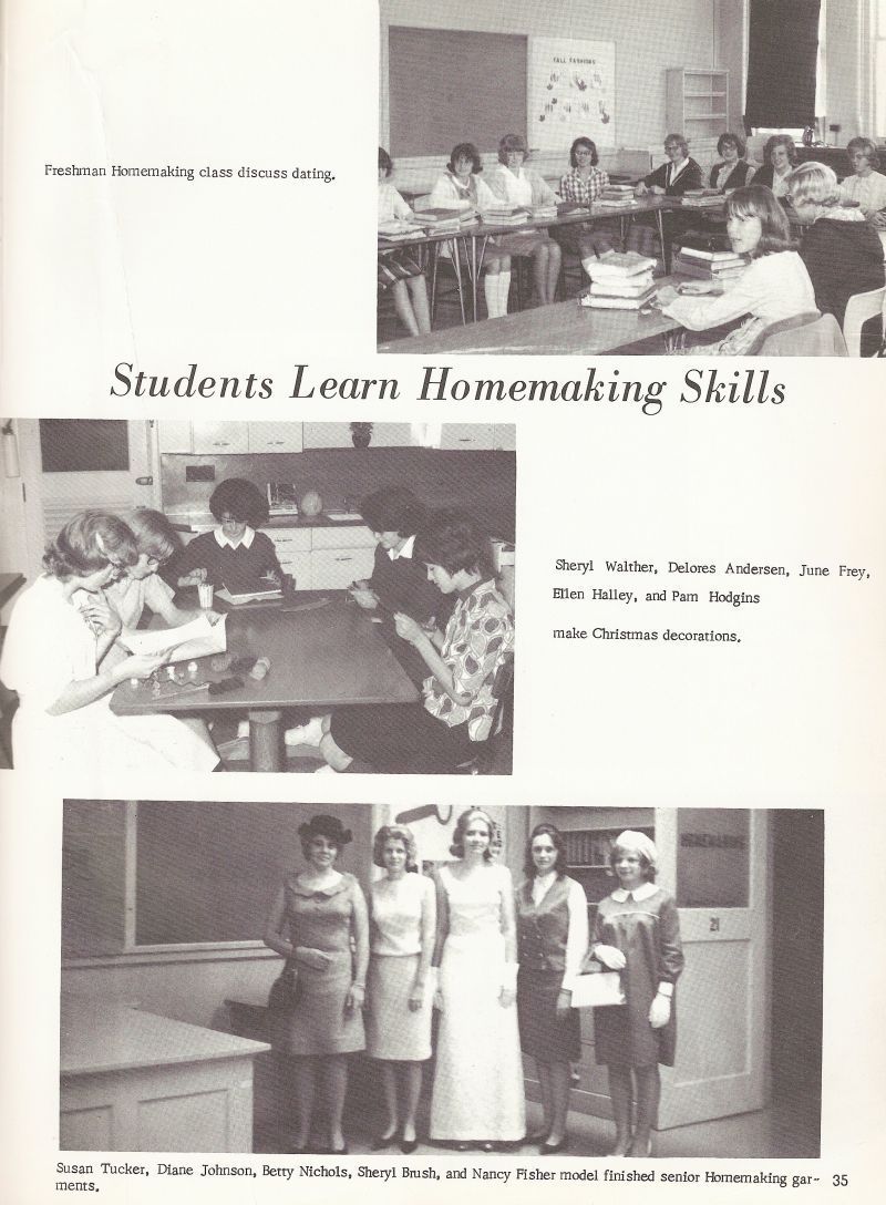 1966 Sheryl Walther, Delores Andersen, June Frey, Ellen Halley, Pam Hodgins, Susan Tucker, Diane Johnston, Sheryl Brush, Nancy Fisher