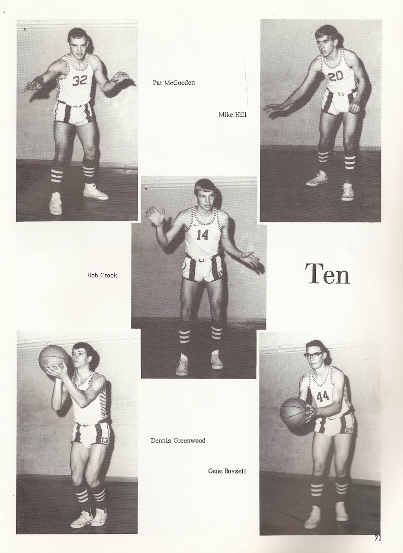 1966 Pat McGooden, Mike Hill, Bob Crook, Dennis Greenwood, Gene Russell
