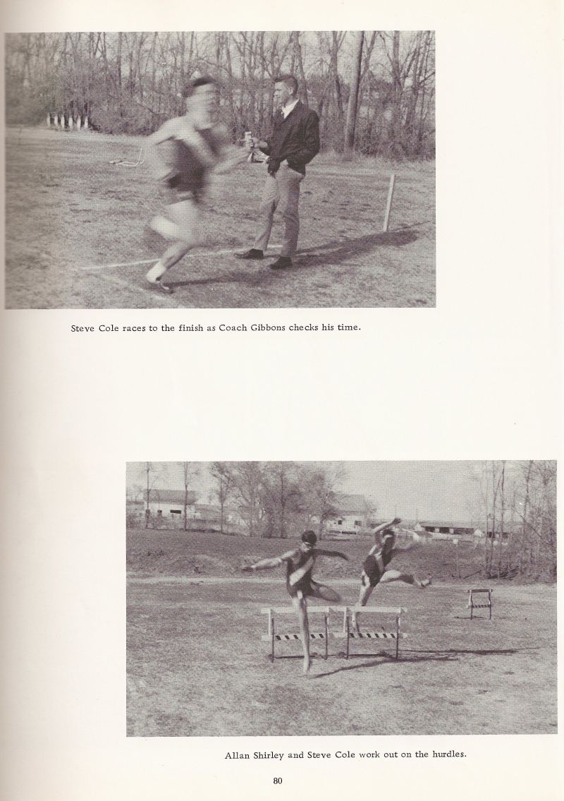 1967 Steve Cole, Coach Gibbons, Allan Shirley, Steve Cole.