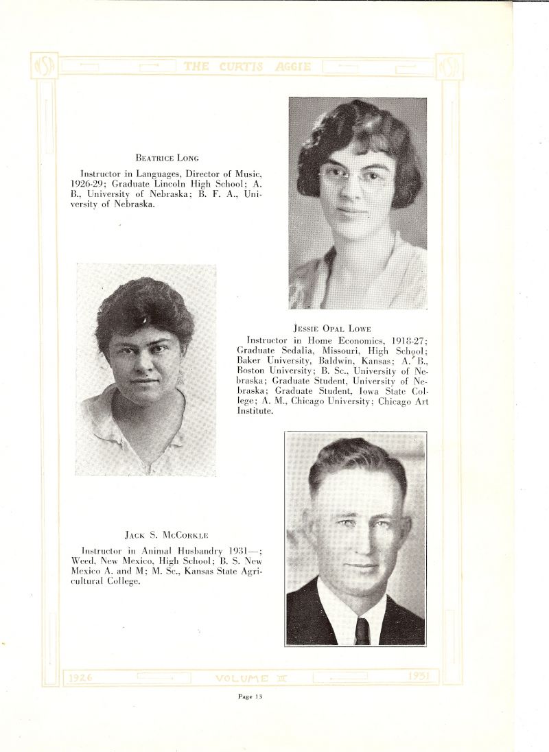 Volume_III Beatrice Long. Jesse Lowe. Jack McCorkle.