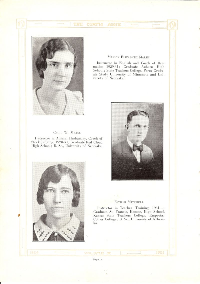 Volume_III Marion Marsh. Cecil Means. Esther Mitchell.