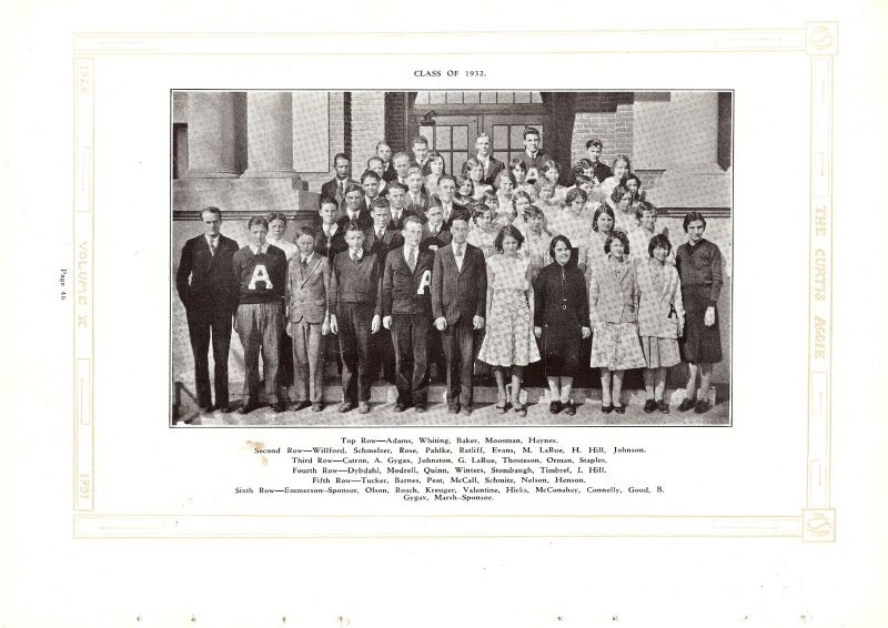 Volume_III Allen Adams, Eben Whiting, Virgil Baker, Charley Moosman, Edgar Haynes, Stewart Willford, Donald Schmelzer, Garmon Rose, Bertha Pahlke, Doris Ratliff, Zora Evans, Mary LaRue, Hazel Hill, Goldene Johnson, Jack Catron, Albert Gygax, Wilda Johnston, Geneva LaRue, Lorene Thosteson, Ruth Orman, Fay Staples, Alfred Dybdahl, Marshall Modrell, John Quinn, Bernice Winters, Hazel Stombaugh, Irene Timbrel, Ione Hill, Marvin Tucker, Oscar Barnes, Lorne Peat, Edna McCall, Grace Schmitz, Dorothy Nelson, Naomi Hensen, Sponsor John Emmerson. Marion Olson, Raymond Roach, Leonard Kreuger, Leslie Valentine, Billie Hicks, Wanda McConahay, Claricie Connelly, Grayce Good, Bertha Gygax, Sponsor Marion Marsh. 