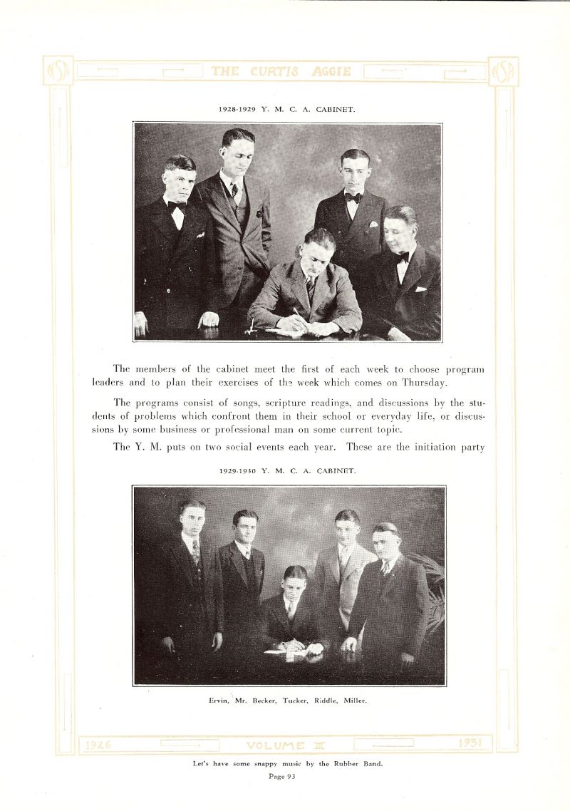 Volume_III Ernest Ervin, Sponsor Ralph Becker. Marvin Tucker, Ogden Riddle, Marion Miller,