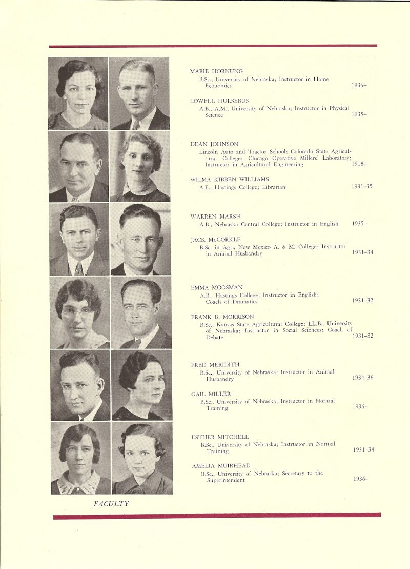 Volume_IV Marie Horning. Lowell Hulsebus. Dean Johnson. Wilma Williams. Wilma Kibben. Warren Marsh. Jack McCorkle. Emma Moosman. Frank Morrison. Gail Miller. Esther Mitchell. Amelia Muirhead.