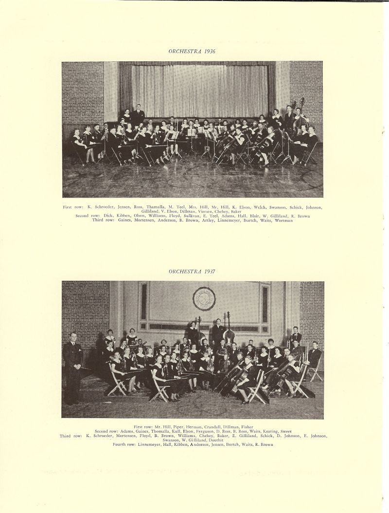 Volume_IV Betty Schroeder, Joyus Jensen, John Thomalla, Merle Teel, Director Naoimi Hill. Director Vallette Hill. Kenneth Elson, Elden Welch, Bernita Swanson, Norris Schick, Robert Johnson, Eunice Gilliland, Wilma Elson, Louis Dillman, Viersen, Marie Chehey, Helen Baker, Dick, Shirley Kibben, Ruth Olson, LaVaughn Williams, Ruby Floyd, Jean Sullivan, Eva Teel, Margaret Adams, Kathleen Hall, Margaret Blair, Wayne Gilliland, R Brown, Monte Gaines, Mary Mortensen, Esther Anderson, B Brown, Artley, Elinor Linnemeyer, Ruth Burtch, LaVonne Waits, Wortman, Genevieve Piper, Malvin Herman, Barbara Crandall, Marvin Fisher, Kathleen Kull, Ferguson, Donald Ross, Bill Ross, Myrvle Sweet, John Keating, Katherine Schroeder, Dean Johnson, Eleanor Johnson,