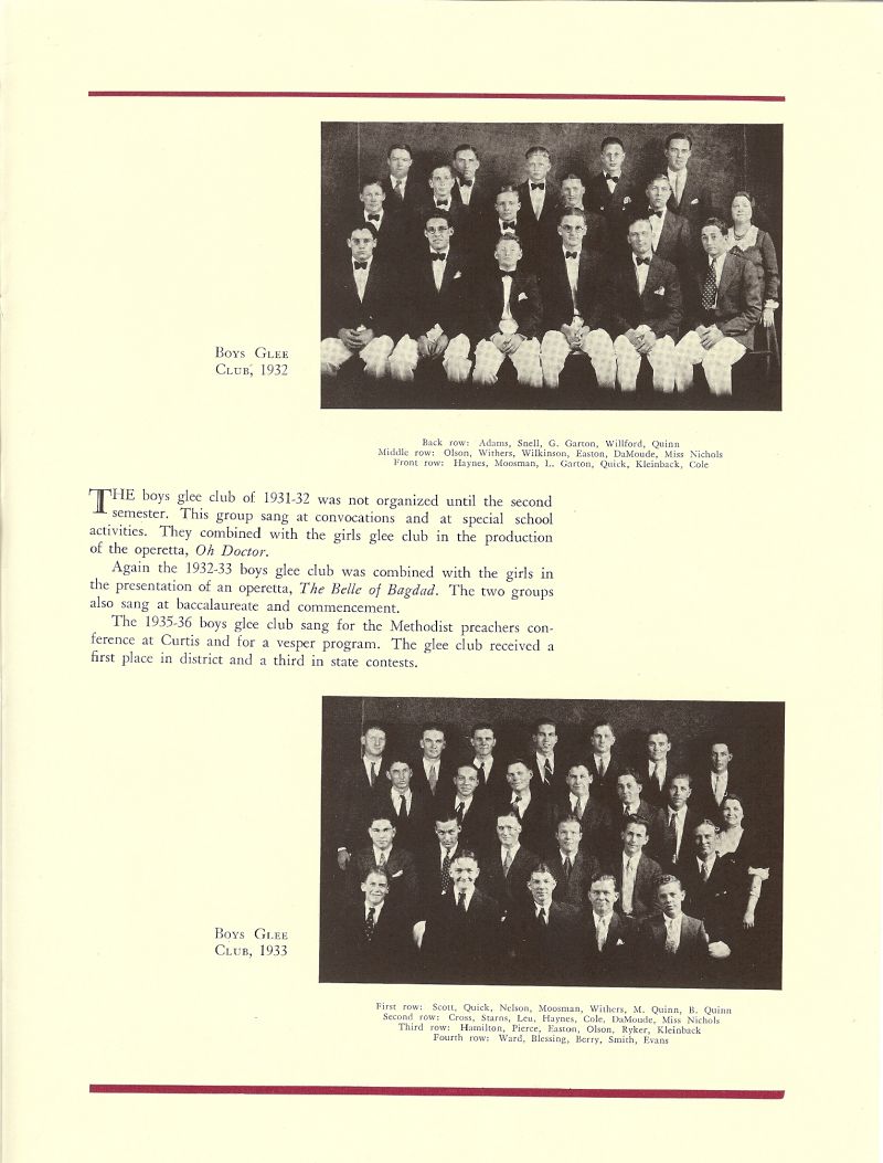 Volume_IV Allen Adams, Snell, Glen Garton, Stewart Willford, John Quinn, Marion Olson, James Withers, Robert Wilkinson, William Easton, Harold DaMoude, Director Patrice Nickols. Edgar Haynes, Charley Moosman, Larry Garton, Aaron Quick, Kleinback, Orville Cole, Howard Scott, Tyre Nelson, Marion Quinn, John Quinn, Kenneth Cross, Kennth Starns, Fred Leu, Lloyd Hamilton, Arthur Pierce, Dale Ryker, George Ward, Michael Blessing, John Berry, Albert Smith, Blaine Evans,