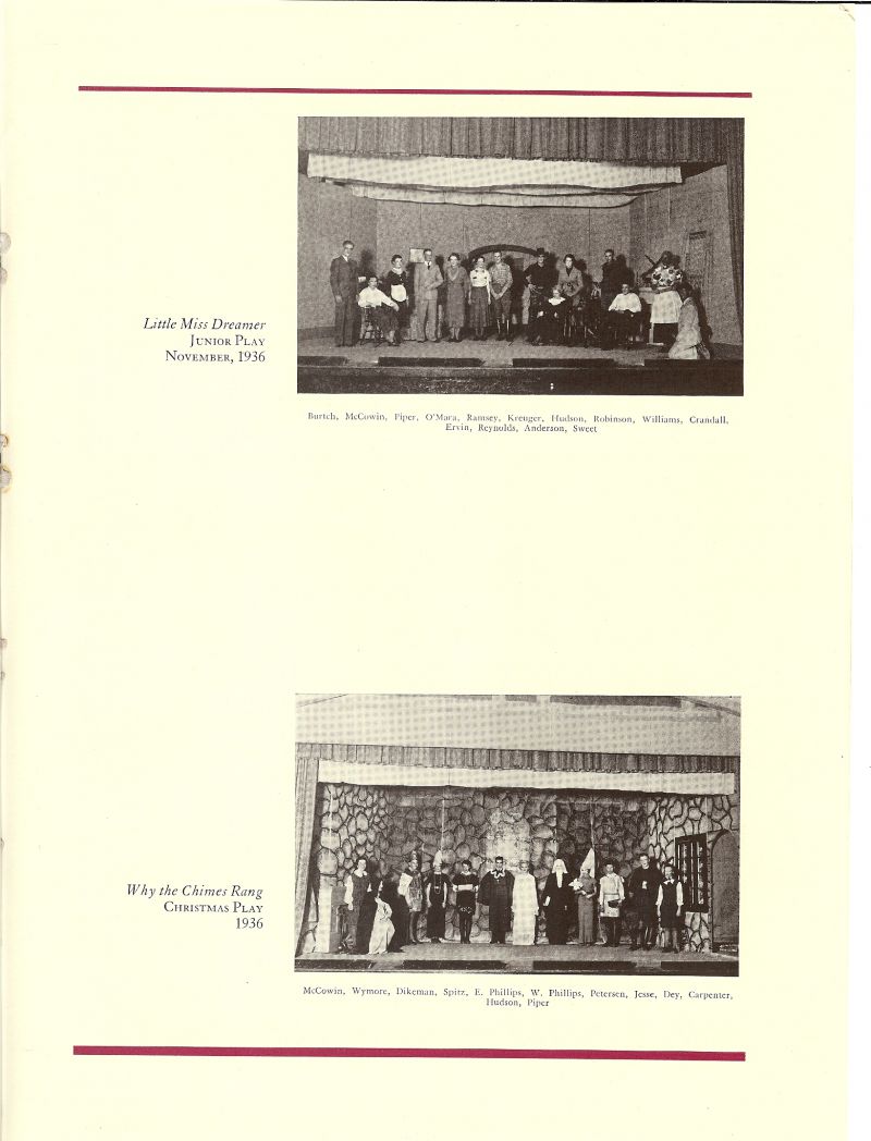 Volume_IV Clarence Burtch, Eleanor McCowin, Phyllis Piper, Billy O'Mara, Ardis Ramsey, Wilda Kreuger, Douglas Hudaon, Orville Robinson, LaVaughn Williams, Barbara Crandall, Carl Ervin, Dale Reynolds, Esther Anderson, Myrvle Sweet, Edith Wymore, Claude Dikeman, Iva Spitz, Earl Phillips, Walter Phillips, Doris Petersen, Jesse, Lois Dey, Carpenter, Ruth Piper,