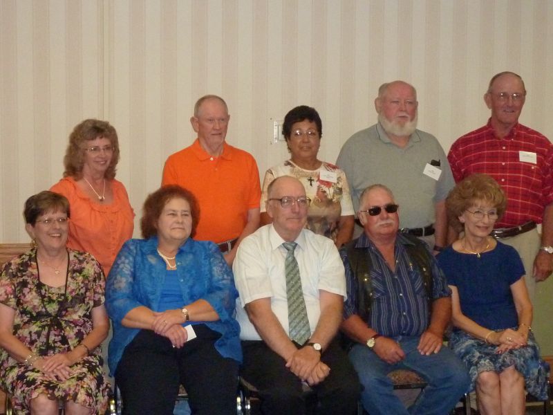 Reunions Margaret Presler, Ernie Unger, Judy Younkin, Dick Jones, Ron Gilliland, Joan Peterson, Gloria Folchert, Dean Speth, Ray Arehart, Janice Hummel,