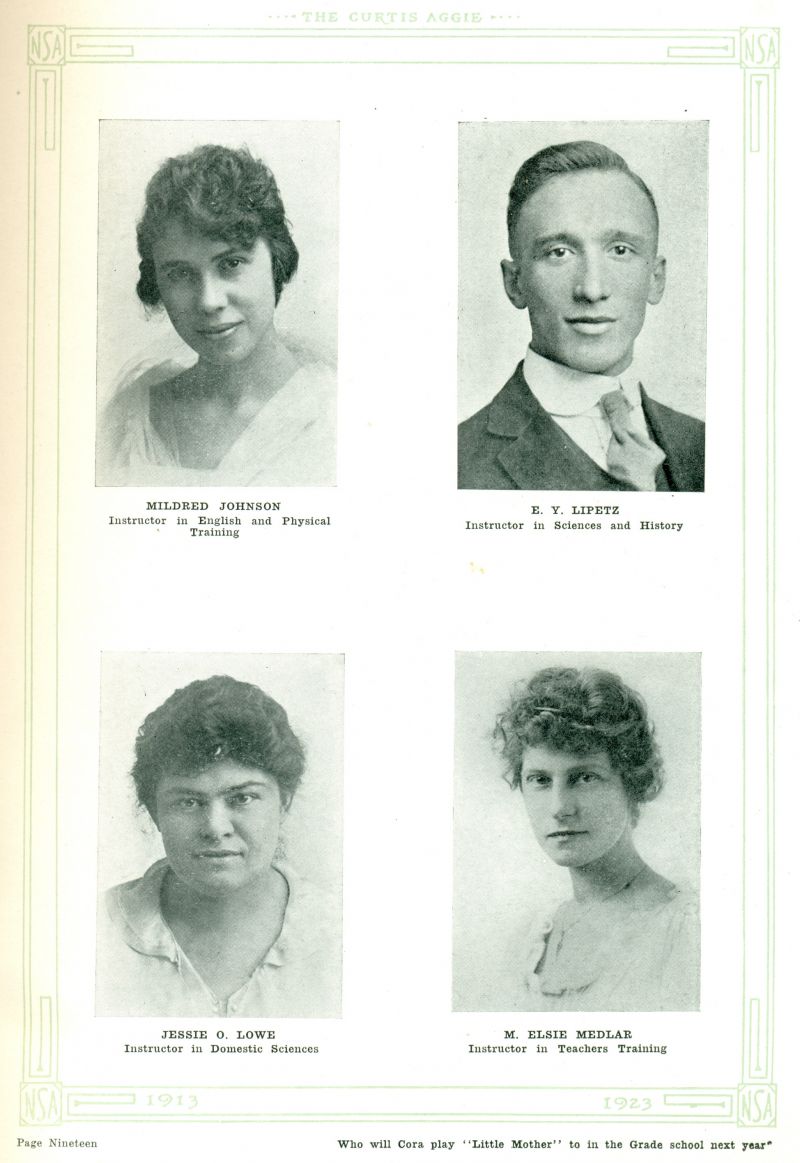 Volume_I Mildred Johnson. E Lipetz. Jessie Lowe. Elsie Medlar.