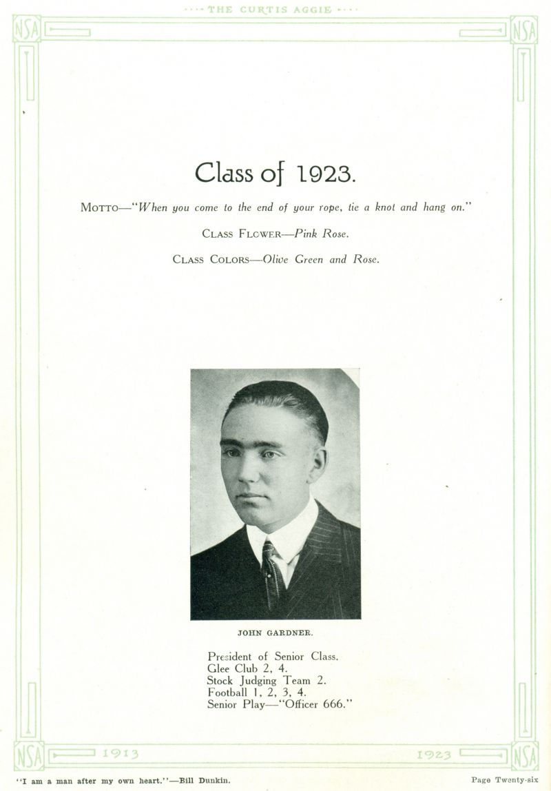 1923 John Gardner,